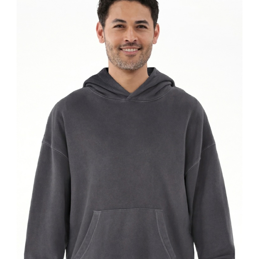 🩶No Boundaries Men's Oversized Fit Charcoal Sky Hoodie